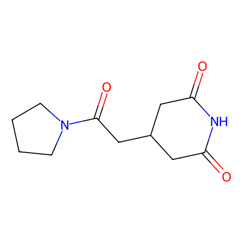 4-[2-Oxo-2-(pyrrolidin-1-yl)ethyl]piperidine-2,6-dione structure