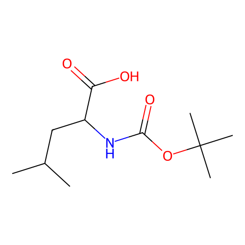 2-((Tert-butoxycarbonyl)amino)-4-methylpentanoic acid structure