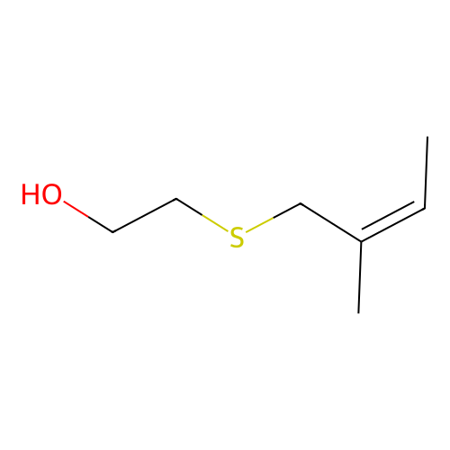 2-[(2-Methyl-2-buten-1-yl)thio]ethanol structure