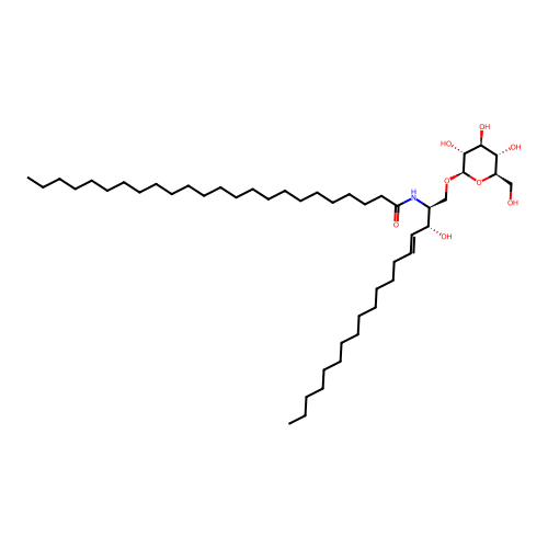 beta-D-glucosyl-N-(tetracosanoyl)sphingosine structure