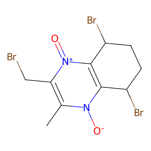 5,8-Dibromo-2-(bromomethyl)-3-methyl-5,6,7,8-tetrahydroquinoxaline 1,4-dioxide structure