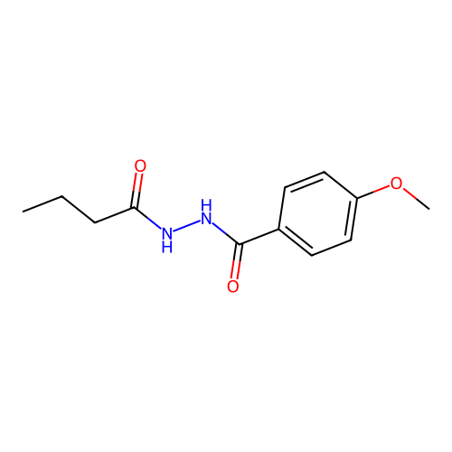 N-(4-methoxybenzoyl)-N'-butyrylhydrazine structure