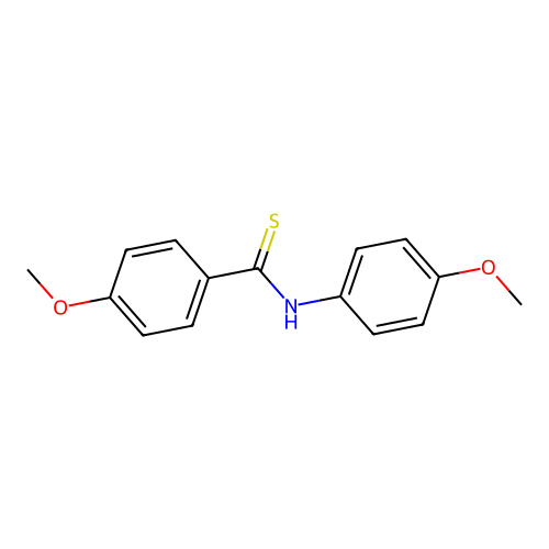 Benzenecarbothioamide, 4-methoxy-N-(4-methoxyphenyl)- structure