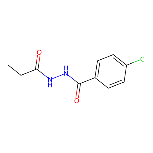 4-chloro-N'-propanoylbenzohydrazide structure