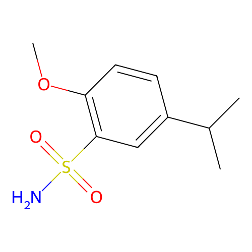 Benzenesulfonamide, 2-methoxy-5-(1-methylethyl)- structure