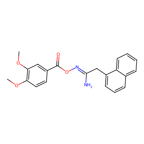 (1Z)-N'-{[(3,4-dimethoxyphenyl)carbonyl]oxy}-2-(naphthalen-1-yl)ethanimidamide structure