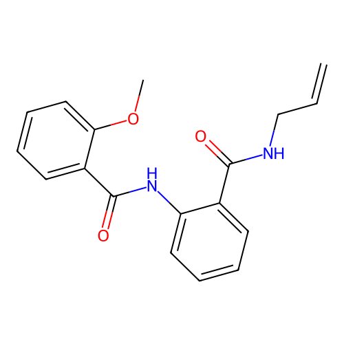 2-[(2-methoxybenzoyl)amino]-N-prop-2-enylbenzamide structure