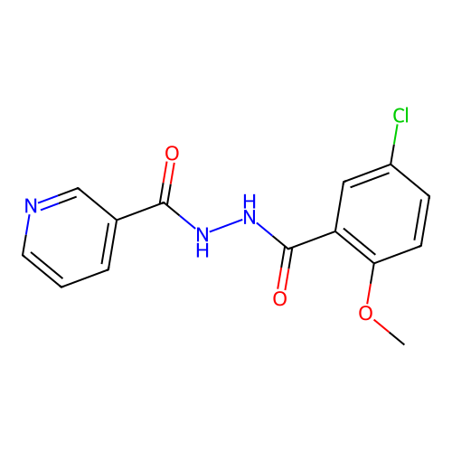 N'-(5-chloro-2-methoxybenzoyl)pyridine-3-carbohydrazide structure