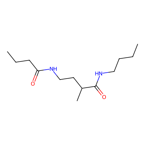 Butanamide, N-butyl-2-methyl-4-((1-oxobutyl)amino)- structure