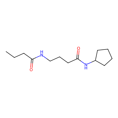 Butanamide, N-cyclopentyl-4-((1-oxobutyl)amino)- structure