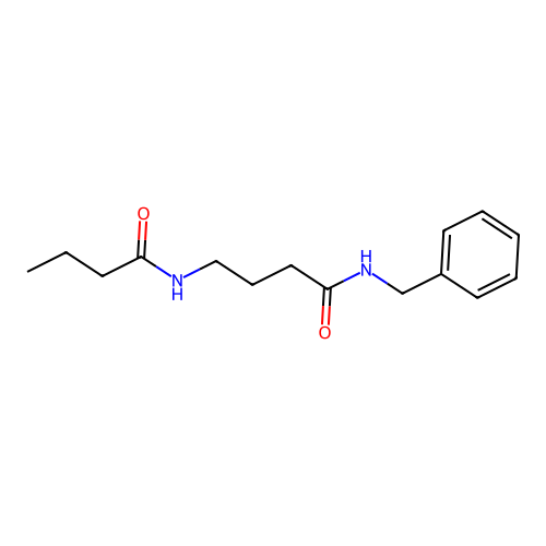 Butanamide, 4-((1-oxobutyl)amino)-N-(phenylmethyl)- structure