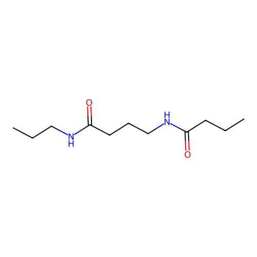 Butanamide, 4-((1-oxobutyl)amino)-N-propyl- structure