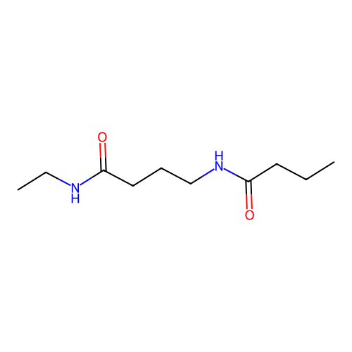 Butanamide, N-ethyl-4-((1-oxobutyl)amino)- structure
