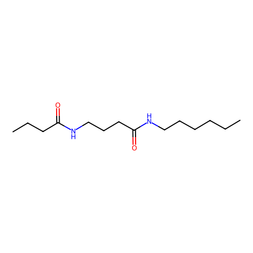 Butanamide, N-hexyl-4-((1-oxobutyl)amino)- structure