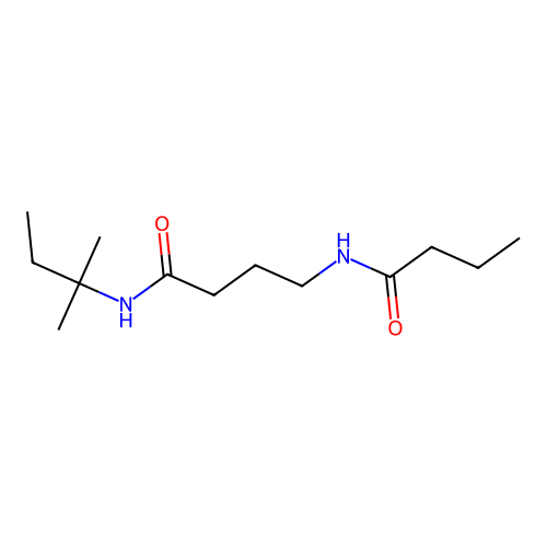 Butanamide, N-(1,1-dimethylpropyl)-4-((1-oxobutyl)amino)- structure