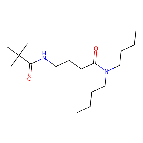 Butanamide, N,N-dibutyl-4-((2,2-dimethyl-1-oxopropyl)amino)- structure