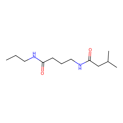 Butanamide, 3-methyl-N-(4-oxo-4-(propylamino)butyl)- structure