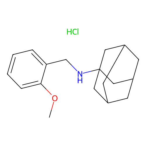 Adamantan-1-yl-(2-methoxy-benzyl)-amine hydrochloride structure