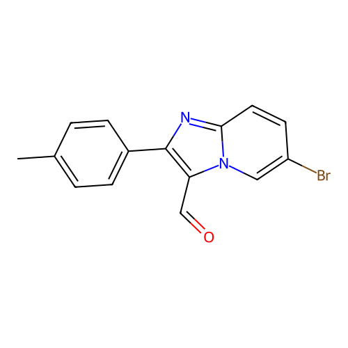6-Bromo-2-p-tolyl-imidazo[1,2-a]pyridine-3-carboxaldehyde structure