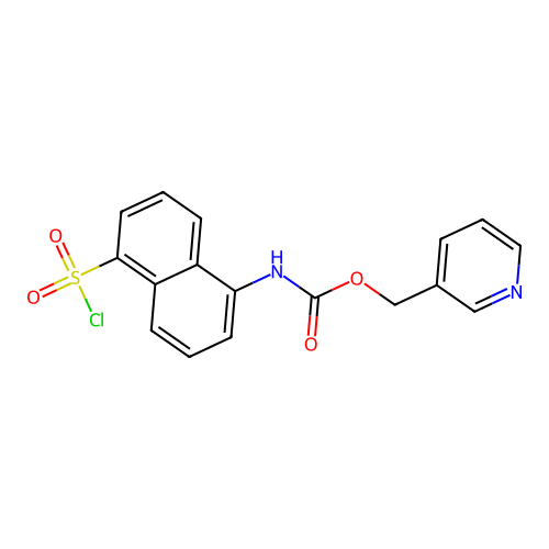 Pyridin-3-ylmethyl (5-(chlorosulfonyl)naphthalen-1-yl)carbamate structure