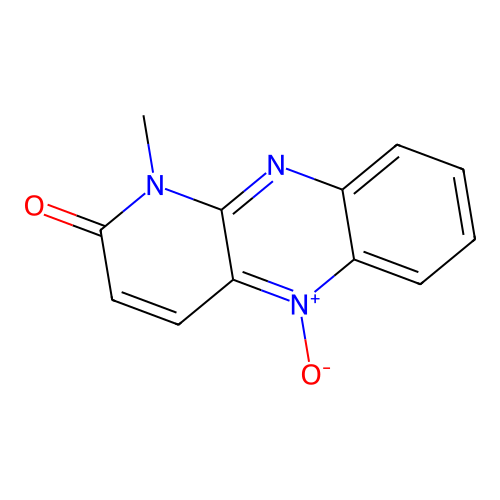Pyrido(2,3-b)quinoxalin-2(1H)-one, 1-methyl-, 5-oxide structure