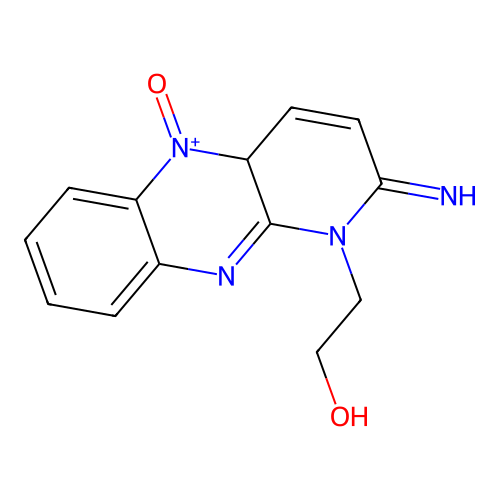 2-(2-imino-5-oxo-4aH-pyrido[3,2-b]quinoxalin-5-ium-1-yl)ethanol structure
