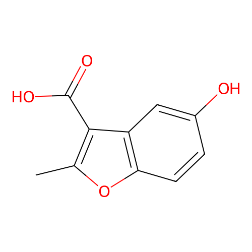 5-Hydroxy-2-methyl-1-benzofuran-3-carboxylic acid structure
