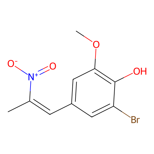 2-Bromo-6-methoxy-4-(2-nitroprop-1-enyl)phenol structure