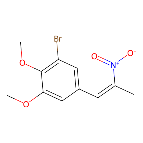 1-bromo-2,3-dimethoxy-5-[(Z)-2-nitroprop-1-enyl]benzene structure