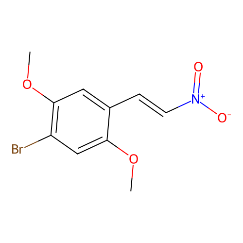 1-bromo-2,5-dimethoxy-4-[(E)-2-nitroethenyl]benzene structure