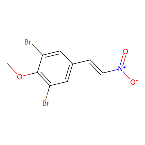 1,3-dibromo-2-methoxy-5-[(E)-2-nitroethenyl]benzene structure