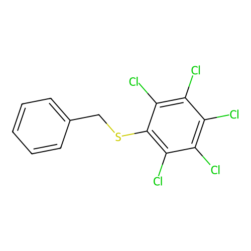 1-(Benzylsulfanyl)-2,3,4,5,6-pentachlorobenzene structure