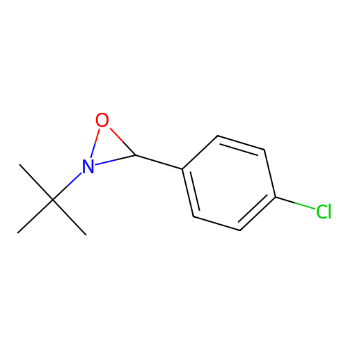 2-Tert-butyl-3-(4-chlorophenyl)oxaziridine structure
