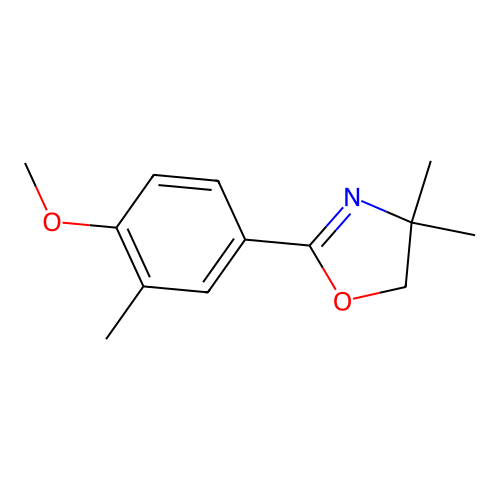 2-(4-Methoxy-3-methylphenyl)-4,4-dimethyl-4,5-dihydro-1,3-oxazole structure