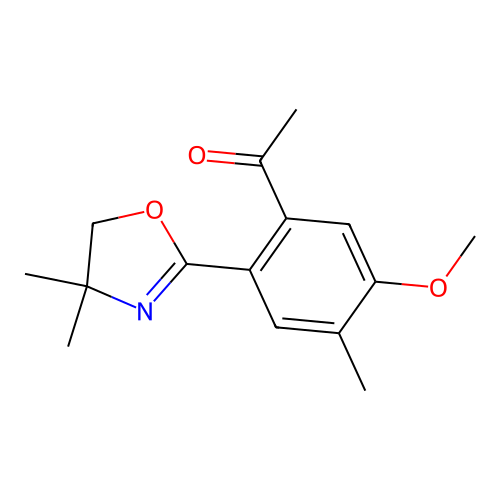 1-[2-(4,4-dimethyl-5H-1,3-oxazol-2-yl)-5-methoxy-4-methylphenyl]ethanone structure