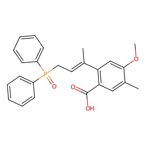2-(4-Diphenylphosphorylbut-2-en-2-yl)-4-methoxy-5-methylbenzoic acid structure