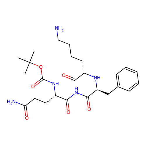 Butyloxycarbonyl-phenylalanyl-leucyl-lysine structure