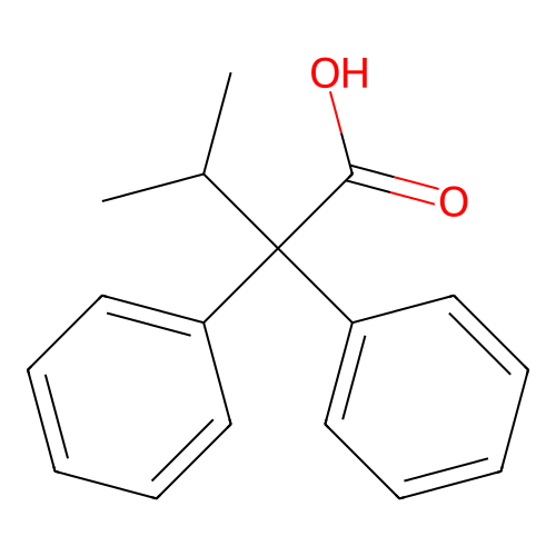 3-Methyl-2,2-diphenylbutanoic acid structure