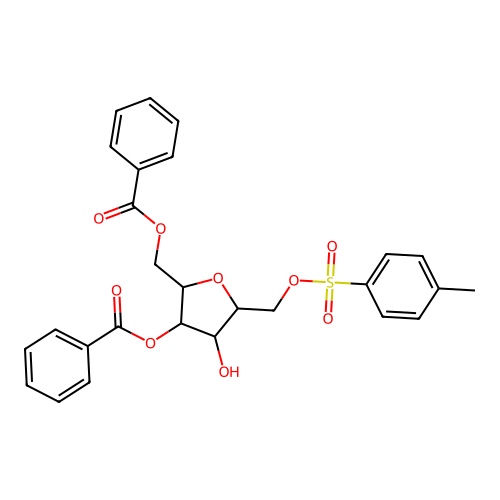 D-Glucitol,2,5-anhydro-,4,6-dibenzoate  1-(4-methylbenzenesulfonate) structure