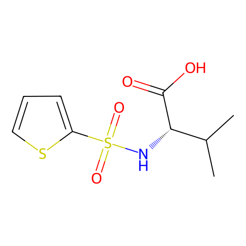 (2S)-3-methyl-2-(thiophene-2-sulfonamido)butanoic acid structure