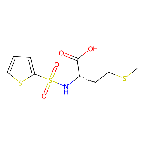 (thiophen-2-ylsulfonyl)-L-methionine structure