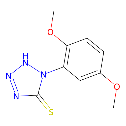 1-(2,5-dimethoxyphenyl)-1H-tetrazole-5-thiol structure