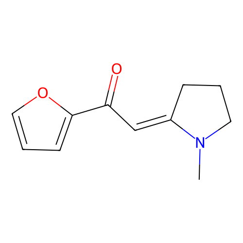 (E)-1-(Furan-2-yl)-2-(1-methylpyrrolidin-2-ylidene)ethanone structure