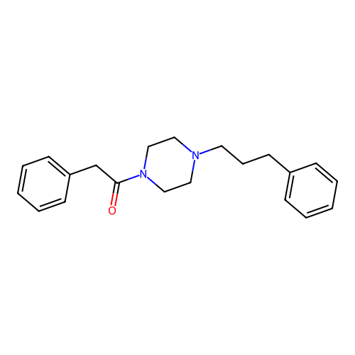 2-Phenyl-1-[4-(3-phenylpropyl)piperazin-1-yl]ethanone structure