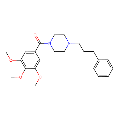 1-(3-Phenylpropyl)-4-(3,4,5-trimethoxybenzoyl)piperazine structure