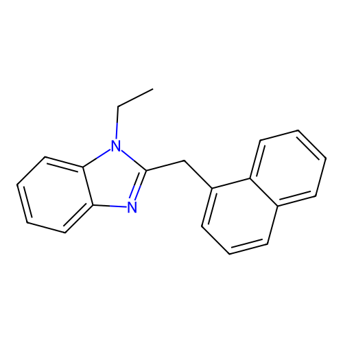 1-Ethyl-2-(naphthalen-1-ylmethyl)benzimidazole structure