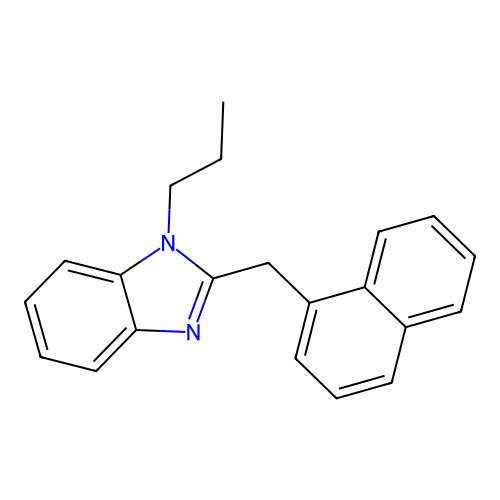 2-(Naphthylmethyl)-1-propylbenzimidazole structure