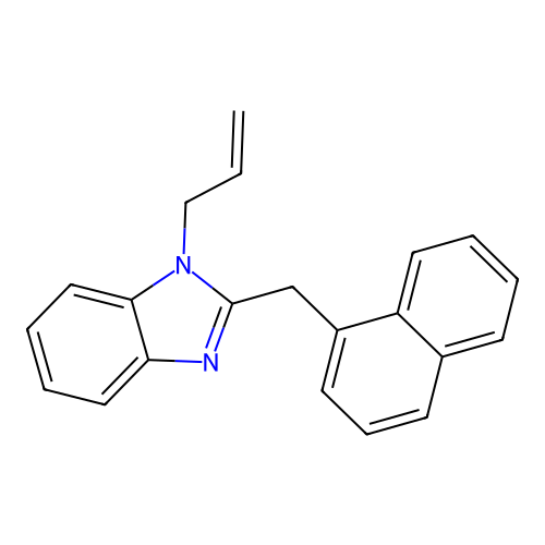 2-(Naphthalen-1-ylmethyl)-1-prop-2-enylbenzimidazole structure