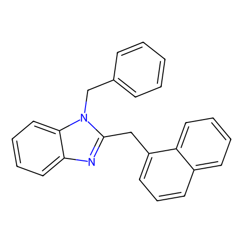 2-(Naphthylmethyl)-1-benzylbenzimidazole structure