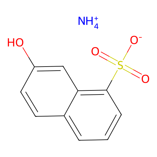 Ammonium 7-hydroxynaphthalenesulphonate structure